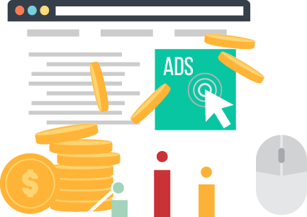 A digital marketing expert managing Google Ads campaigns, analyzing pay-per-click (PPC) metrics on a laptop with campaign performance graphs and ad budget tools, representing iVenzu Technologies' Google Ads services.